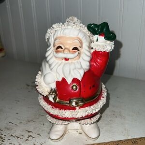 Vintage MCM Napco Spaghetti Santa bank